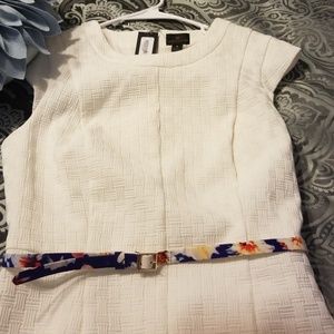 Polar Bear dress with floral belt